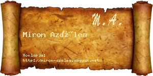 Miron Azálea névjegykártya